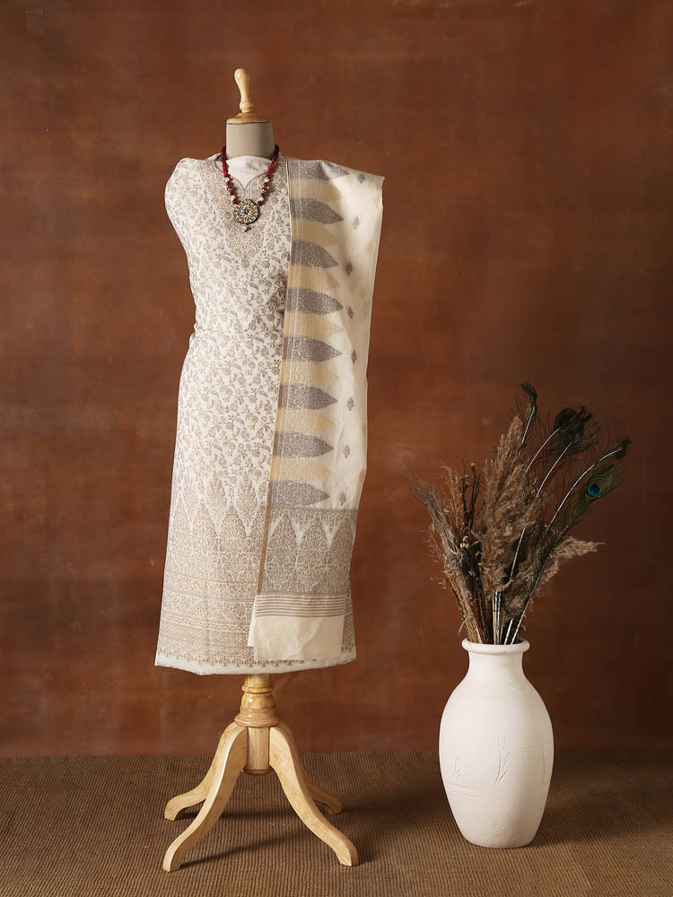 Unstitched Floral Cotton Suit Set -