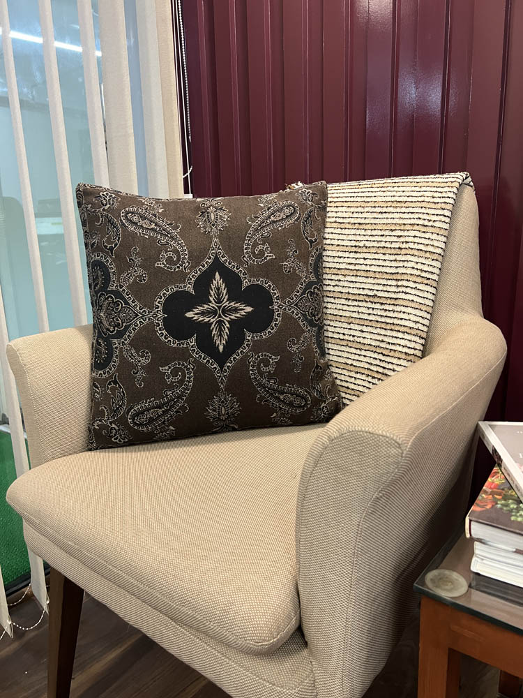 Chocolate Brown Paisley Cushion Cover
